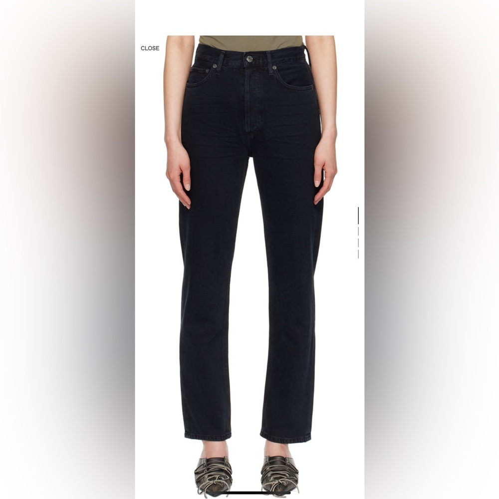Agolde 90s Pinch Waist Black Jeans